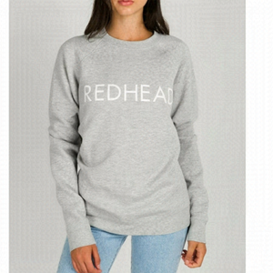 Brunette THE LABEL REDHEAD CORE CREW PEBBLE GREY, SIZE M-L